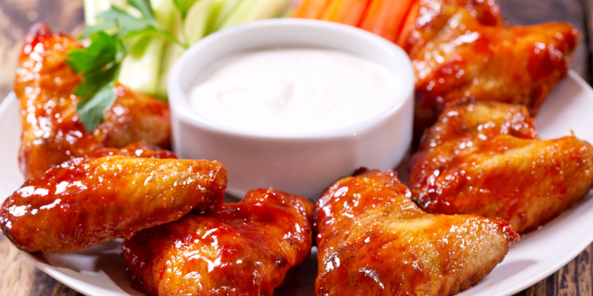 Wet Chicken Wings Dip Website Banner